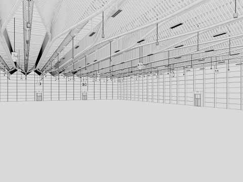 Exhibition Hall exterior and interior 18 3D Model