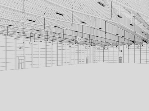 Exhibition Hall exterior and interior 18 3D Model