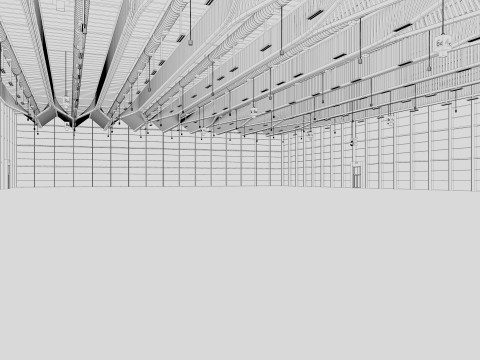 Exhibition Hall exterior and interior 18 3D Model