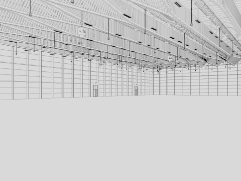 Exhibition Hall exterior and interior 18 3D Model