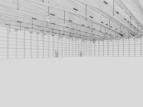 Exhibition Hall exterior and interior 18 3D Model