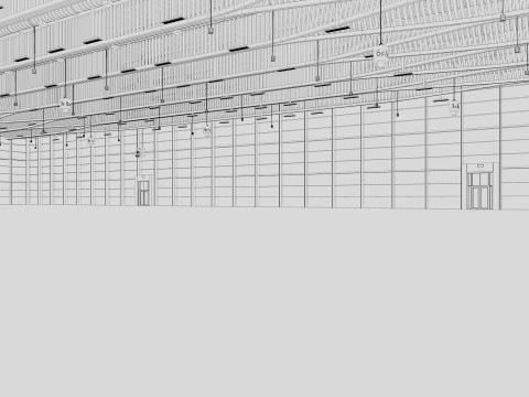 Exhibition Hall exterior and interior 18 3D Model