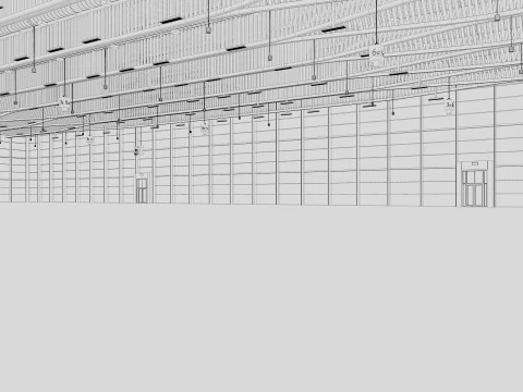 Exhibition Hall exterior and interior 18 3D Model