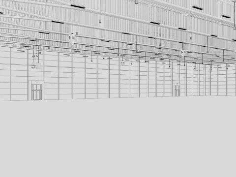 Exhibition Hall exterior and interior 18 3D Model