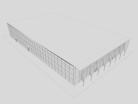 Exhibition Hall exterior and interior 18 3D Model