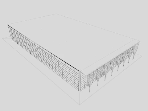 Exhibition Hall exterior and interior 18 3D Model