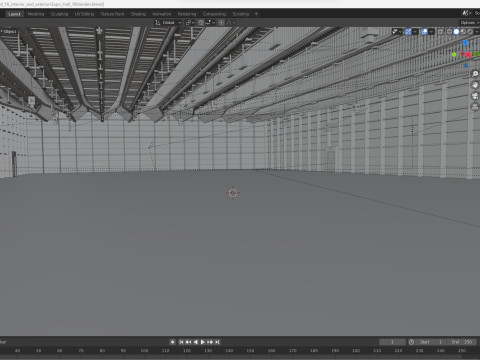 Exhibition Hall exterior and interior 18 3D Model