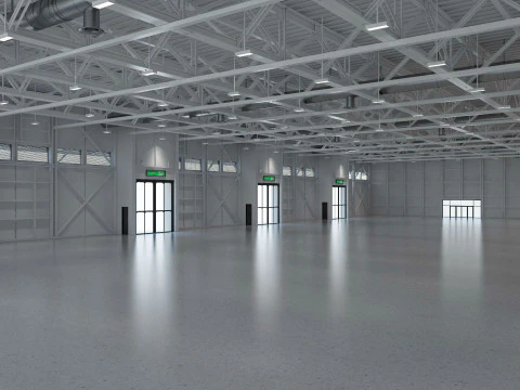 Exhibition Hall interior and exterior 19 3D Model