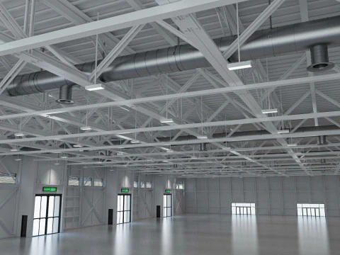 Exhibition Hall interior and exterior 19 3D Model