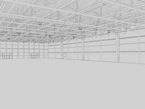 Exhibition Hall interior and exterior 19 3D Model