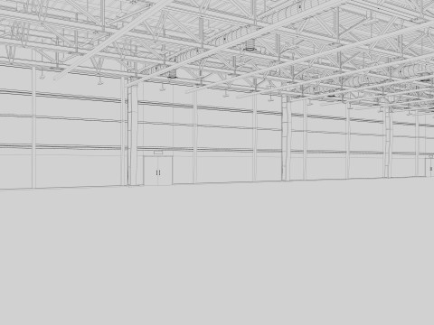 Exhibition Hall interior and exterior 19 3D Model