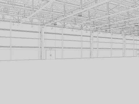 Exhibition Hall interior and exterior 19 3D Model