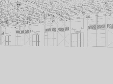 Exhibition Hall interior and exterior 19 3D Model