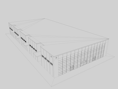Exhibition Hall interior and exterior 19 3D Model