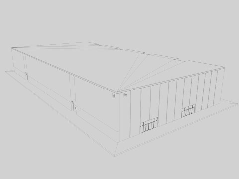 Exhibition Hall interior and exterior 19 3D Model