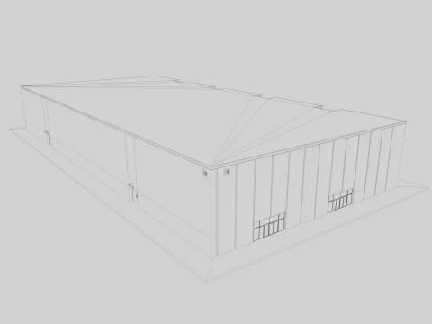 Exhibition Hall interior and exterior 19 3D Model