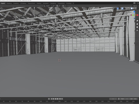 Exhibition Hall interior and exterior 19 3D Model