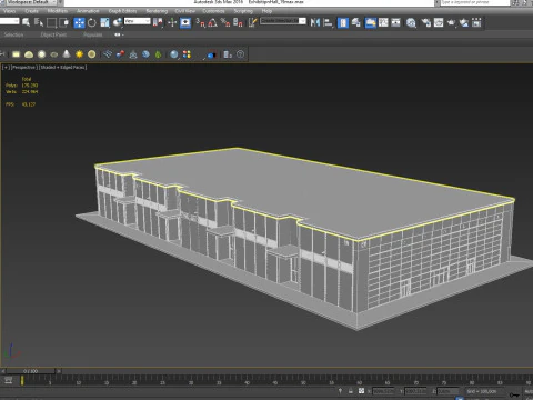 Exhibition Hall interior and exterior 19 3D Model