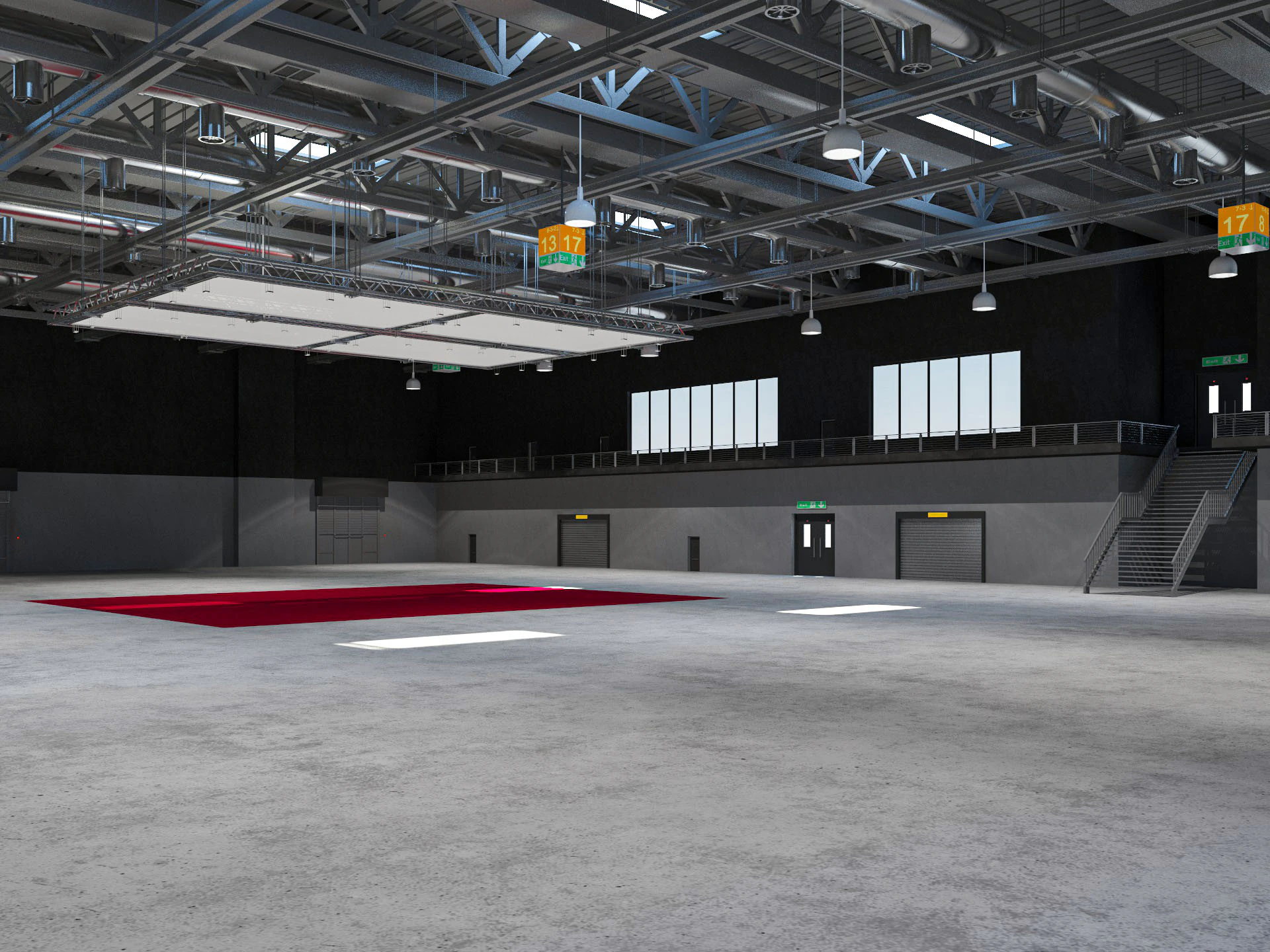 Exhibition Hall 20 interior 3D Model .c4d .max .obj .3ds .fbx .stl .blend 