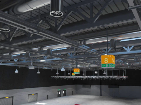 Exhibition Hall 20 interior 3D Model