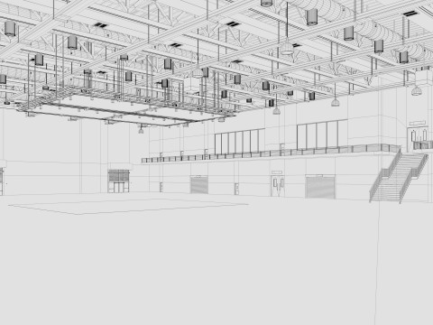 Exhibition Hall 20 interior 3D Model
