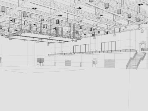 Exhibition Hall 20 interior 3D Model