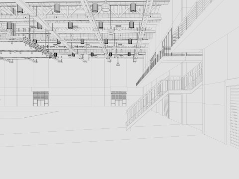 Exhibition Hall 20 interior 3D Model