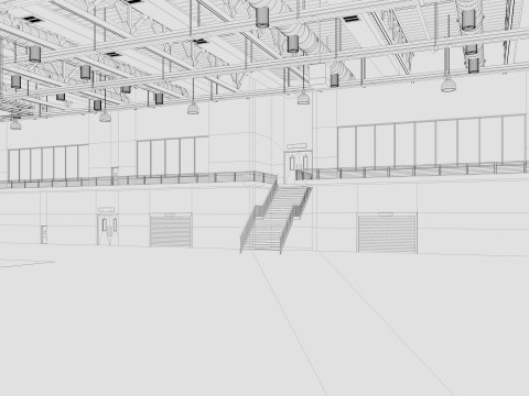 Exhibition Hall 20 interior 3D Model