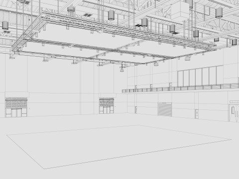 Exhibition Hall 20 interior 3D Model