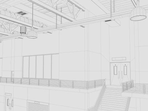 Exhibition Hall 20 interior 3D Model