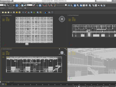Exhibition Hall 20 interior 3D Model