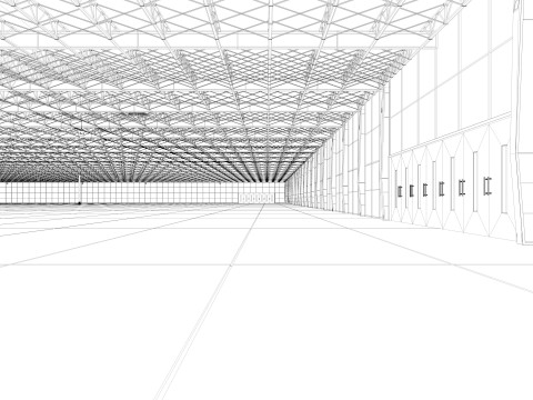 Exhibition Hall interior 21 3D Model