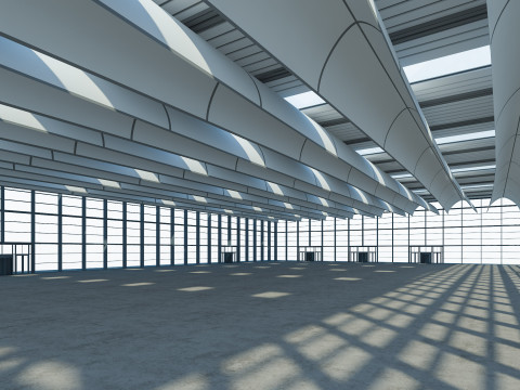 Exhibition Hall 22 interior and exterior 3D 模型