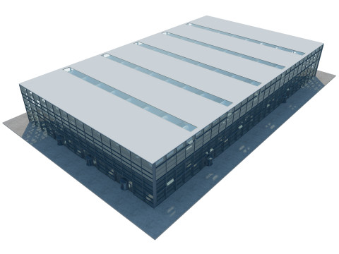 Exhibition Hall 22 interior and exterior 3D Модель