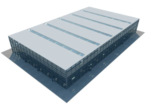 Exhibition Hall 22 interior and exterior 3D Model