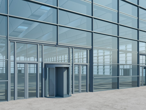 Exhibition Hall 22 interior and exterior 3D Модель