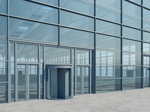 Exhibition Hall 22 interior and exterior 3D Model