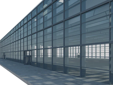Exhibition Hall 22 interior and exterior 3D Model