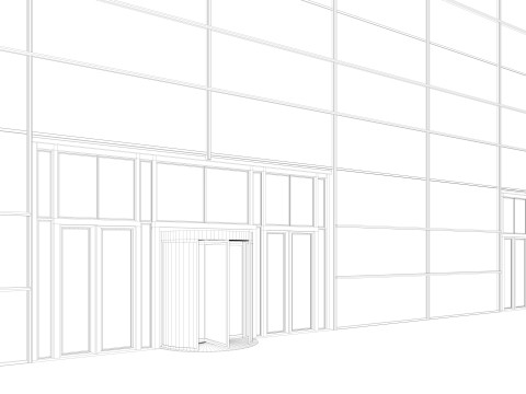 Exhibition Hall 22 interior and exterior 3D Модель