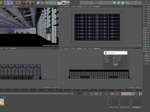 Exhibition Hall 22 interior and exterior 3D Model