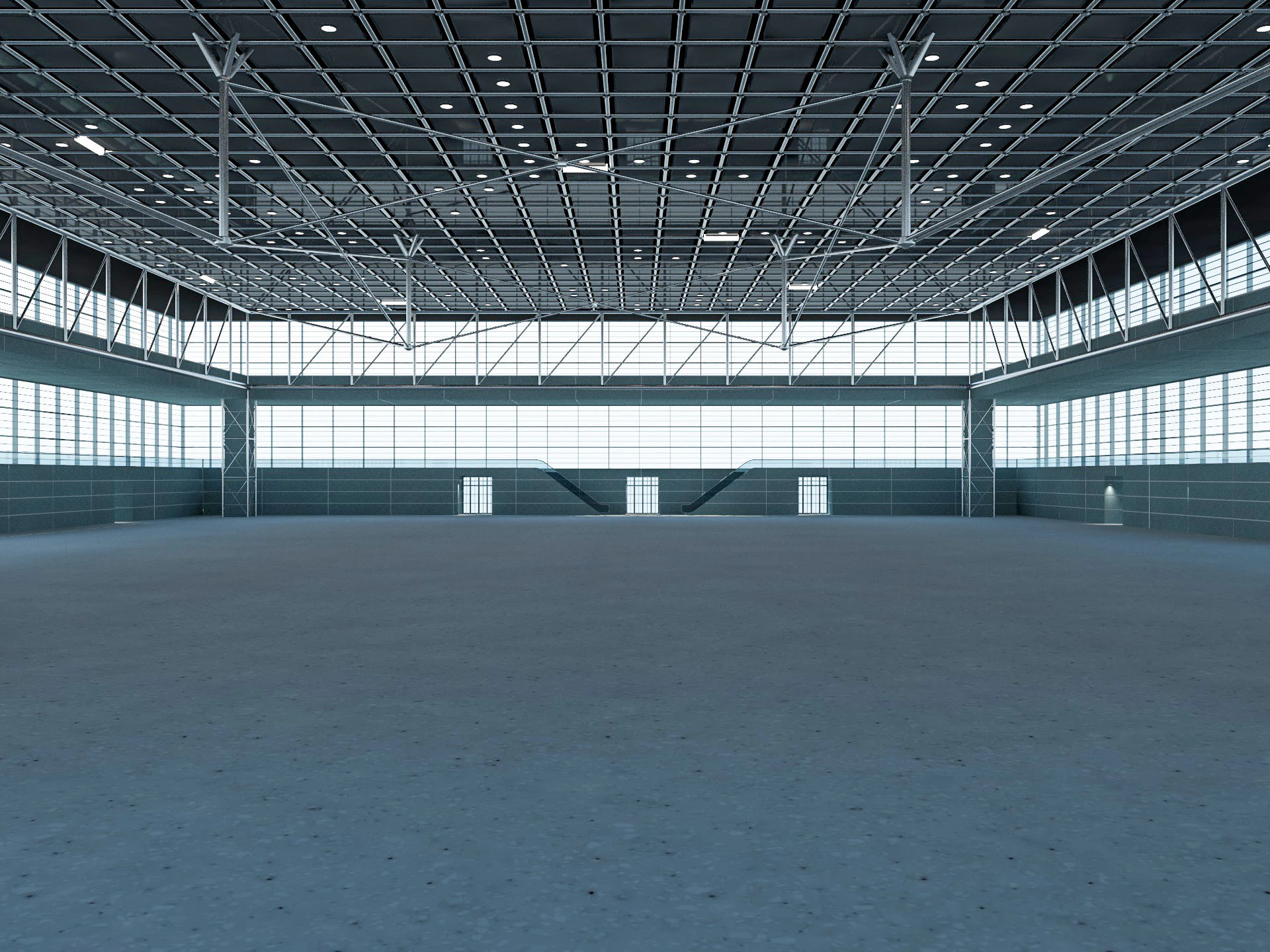 Exhibition Hall 23 3D Model .c4d .max .obj .3ds .fbx .stl .blend 