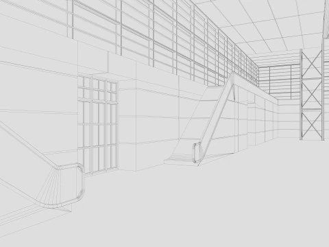 Exhibition Hall 23 3D Model