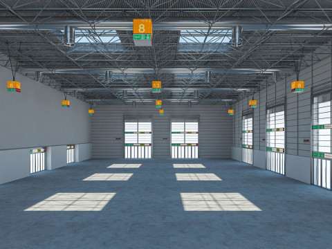 Exhibition Hall Warehouse 24 3D Model