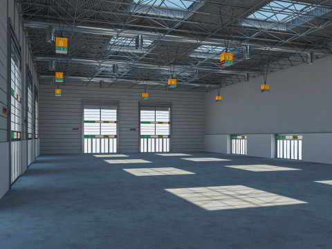Exhibition Hall Warehouse 24 3D Model