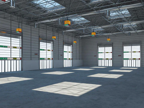 Exhibition Hall Warehouse 24 3D Model