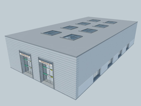 Exhibition Hall Warehouse 24 3D Model