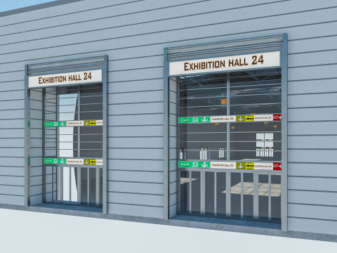 Exhibition Hall Warehouse 24 3D Model