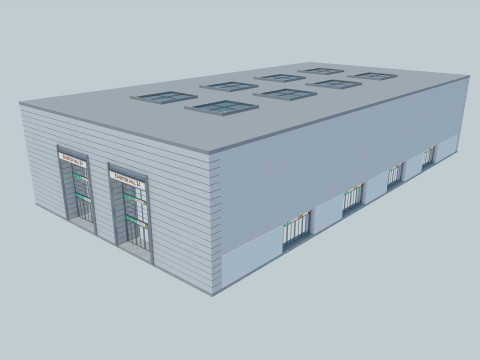 Exhibition Hall Warehouse 24 3D Model
