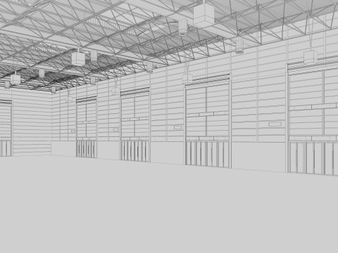 Exhibition Hall Warehouse 24 3D Model