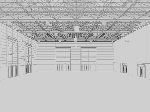 Exhibition Hall Warehouse 24 3D Model